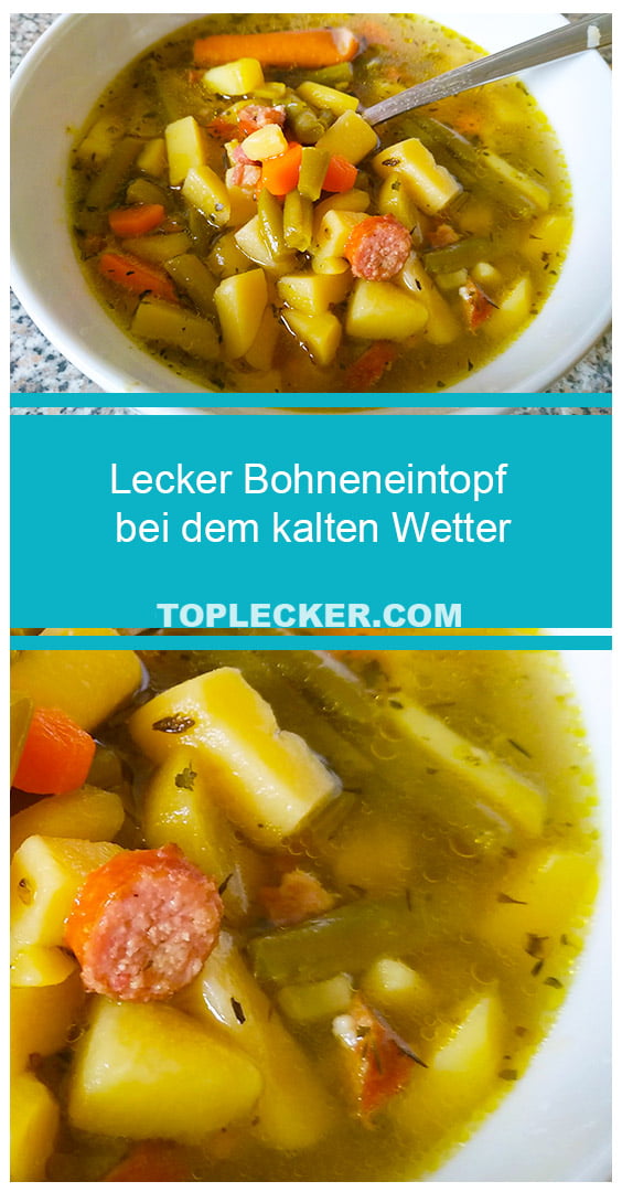 Lecker Bohneneintopf bei dem kalten Wetter