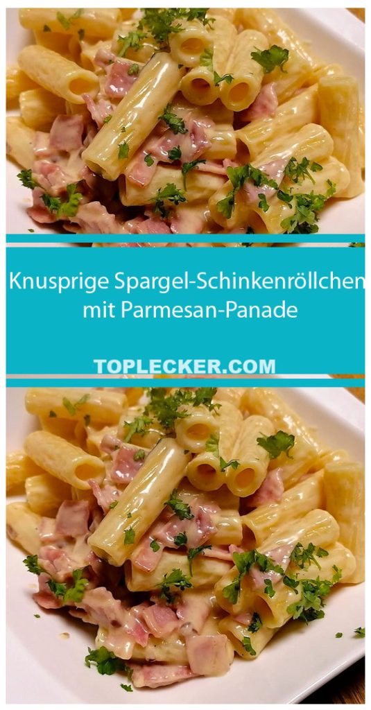 Nudeln in Parmesan-Schinken-Sahnesoße - TopLecker.com