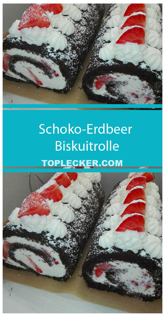 Schoko-Erdbeer Biskuitrolle - Ein köstliches Dessert für besondere Anlässe