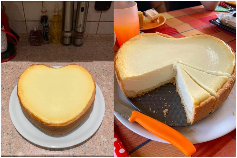 Klassischer Käsekuchen mit mürbem Boden