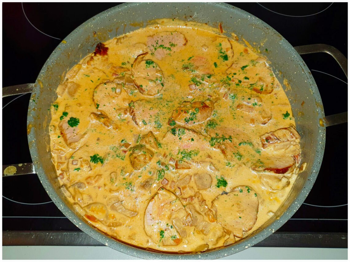Filettopf mit Schweinefilet und Champignons