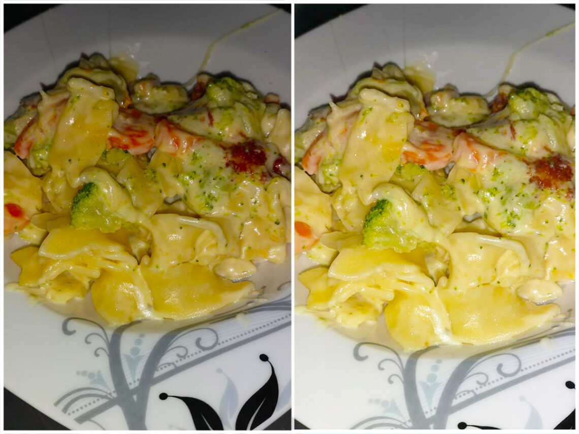 Tortellini-Auflauf mit Gemüse in Käsesauce